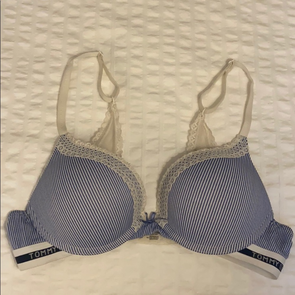 Tommy Hilfiger Blue & White Sporty Sexy Bra 34B